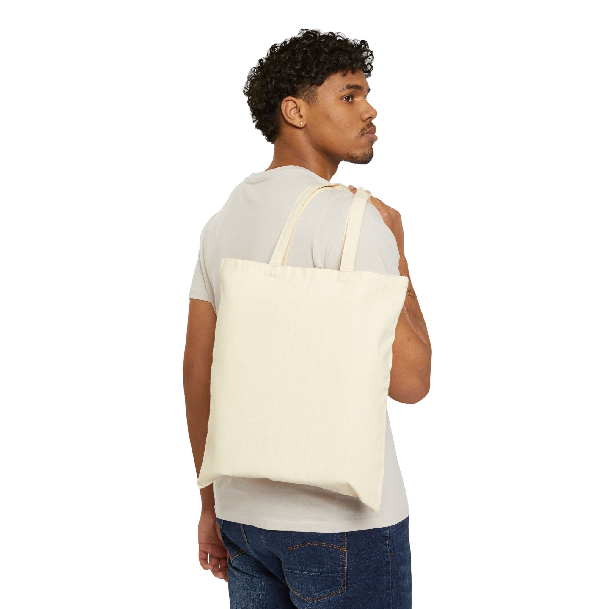 Canvas Tote Bag — "Wake Up Winning" Motivational Eco Shopper